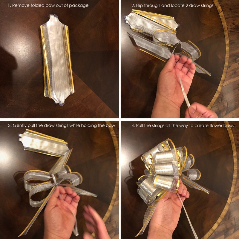 Allgala 12-pc 6" Large Everyday Pull Bows, Red