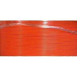 1/8" Coated to 3/16" Diameter, 7x7 Construction, Orange Vinyl Coated Cable (50 ft Coil)