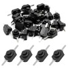 Litoexpe 50pcs Black Latching Mini ON/Off Switch Self-Lock Micro Push