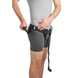Movibrace Inguinal Groin Hernia Belt Black (Double, Medium)