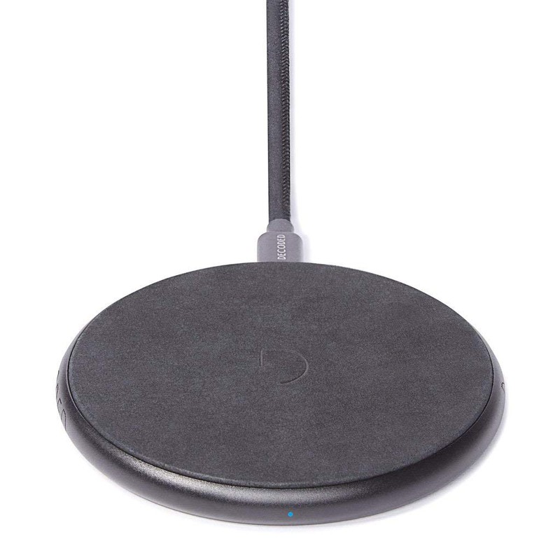 Decoded FastPad QI Wireless Charger | Leather - Black