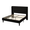 Allewie Full Size Platform Bed Frame with Velvet Upholstered Wingback