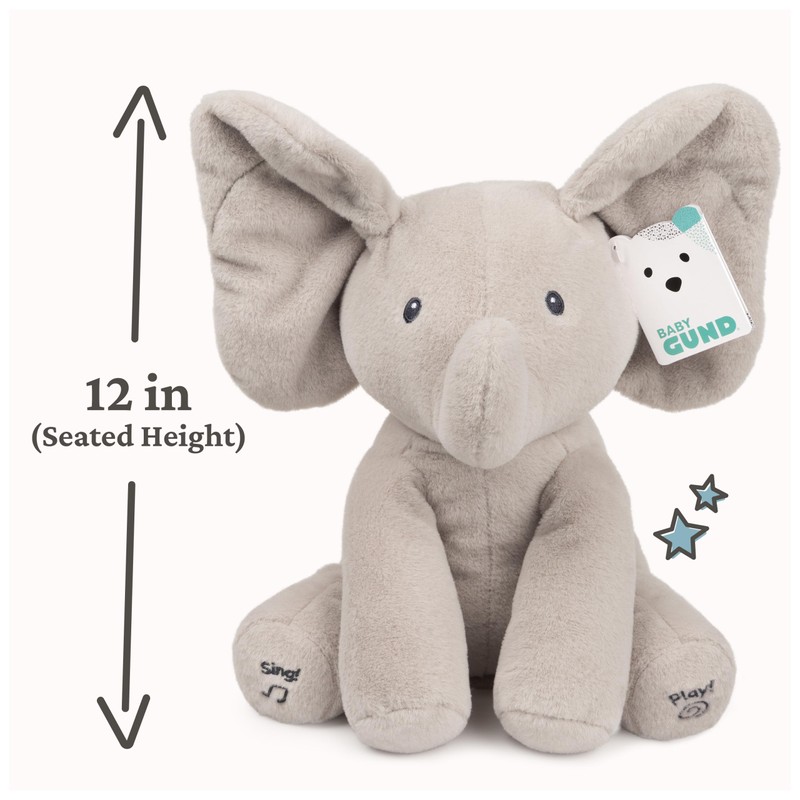 Baby Gund Animated Flappy The Elephant Plush, Singing Stuffed Animal