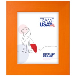 Frame USA 16x20 Picture Frame, Orange, Colori Large Series, Wall Hanging Frame with High Clarity Plexiglass