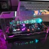 TPHRAVAL Imitation Nixie Tube Clock Fluorescent Tube Clock Cyberpunk Ornaments