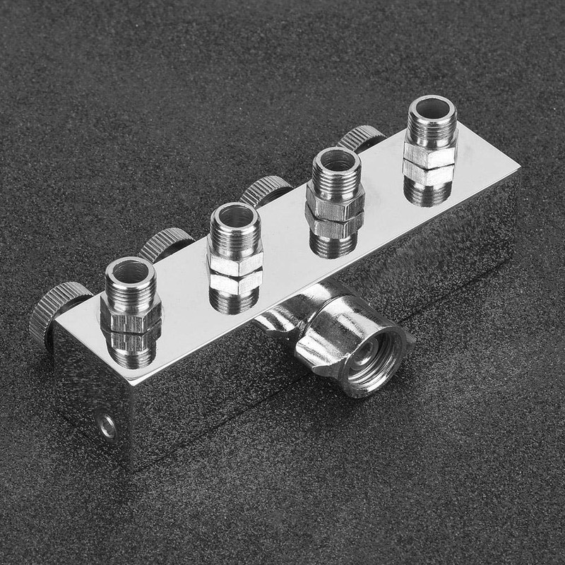 Airbrush Air Hose Splitter, Adjustable Aluminium Air Hose Splitter with