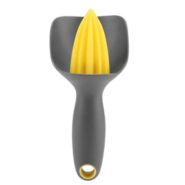 Ergonomic Manual Mini Lemon Squeezer Juicing Heads Optimally Designed to Squeeze Oranges, Grapefruits, Lemons and Limes - Ergonomic Handle and a Non-Slip Base for Increased Leverage(black-gray)