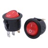 mxuteuk 5pcs Snap-in AC110/120V Lighted Round Rocker Switch Illuminated Boat