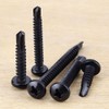 #10 x 1 Black Pan Head Self Drilling Screws, Phillips