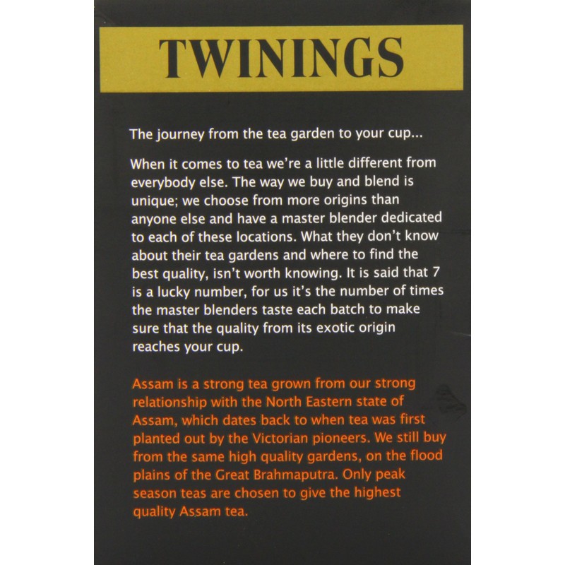 Twinings Assam 50's (Pack of 4, Total 200 Tea Bags)