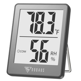 DOQAUS Digital Hygrometer Indoor Thermometer Room Thermometer with 5s Fast Refresh Temperature Humidity Monitor for Bed Room, Baby Room, Basement, Greenhouse, Office (Grey)