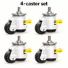 4 Pack Heavy Duty Retractable Leveling Casters, 2200 lb Capacity,