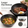 10.2-Inch Carbon Steel Wok Frying Pan with Lid, Flat Bottom