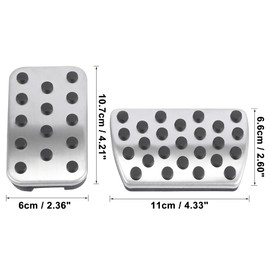 X AUTOHAUX Non Slip Accelerator Gas Brake Foot Pedal Pads Cover Kit for Honda Accord 2013-2017