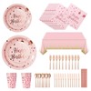 Birthday Party Tableware, Pink Supplies, Party Dinnerware Sets