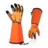 Vgo... Gardening Gloves Long Sleeves in Leather with Touchscreen, Heavy