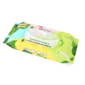 40x Omnitex Biodegradable Extra Large & Extra Thick Body Cleansing Wipes - Microwaveable | Rinse Free Wipes for Camping, Festivals, Elderly Bed Bath | Alcohol Free, With Aloe Vera & Vitamins | 1x 40pk