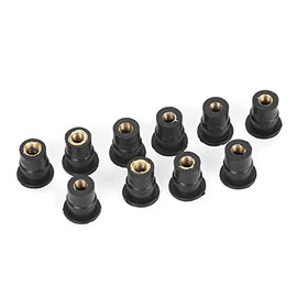 Tuercas de Pozo M5 Well Nut, 10 Piezas Goma para Parabrisas Motocicleta, Pernos Carena Guardabarros Carrocería, Repuesto ATV Motos Ducati
