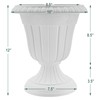 PL20BK Classic Traditional Plastic Urn Planter Indoor/Outdoor, 10" x 12",