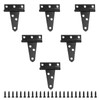 Rierdge 6 Pcs 2 Inch T Strap Hinges, Black Heavy