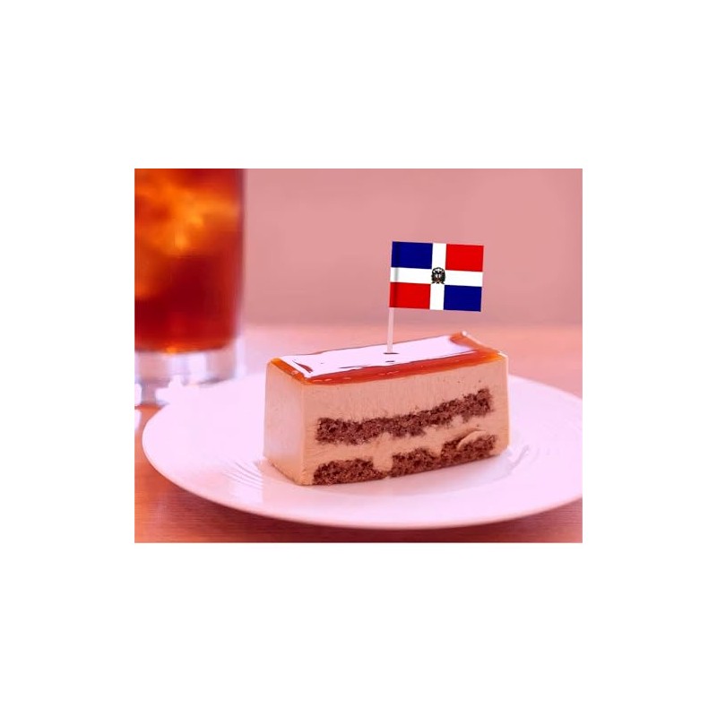 100 Pcs Dominican Republic Toothpick Flag Dominican National Small Mini