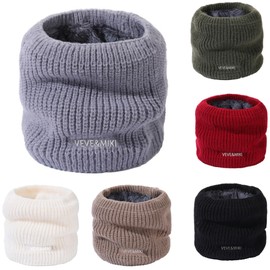 [VEVE&MIKI] Snood Towel, Neck Towel, Neck Cover, Neck Warmer, Neck Gaiter, Neck Guard, Sensitive Skin, Dry Skin, Soft, Cold Protection, For Winter, Stylish, Warm, Thick, Solid, Windproof, Thermal,