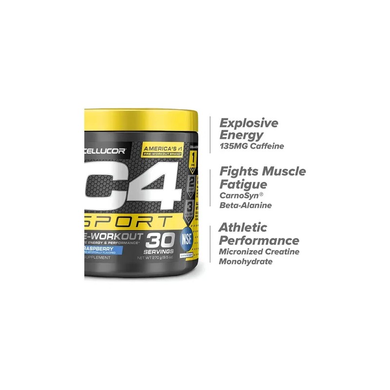 Cellucor C4 Sport Pre Entreno en Polvo 30 Servicios Sin