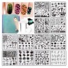 Vnc Nail Stamping Plates Set 12Pcs Nail Plates 1 Nail