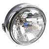 HANSWDEU Custom-Made Front Headlight Motorcycle Universal Black Metal for Cafe