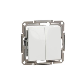 Schneider Electric Asfora EPH1170121D Double Button Flush-Mounted 10 A - 250 V AC, Plug Terminals, White