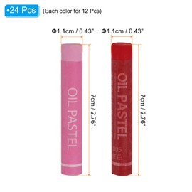 PATIKIL Pink, Red Oil Pastels, 24 Pieces Soft Oil Pastels, Creamy Pastel Pencils, Art Supplies for Art Painting, Drawing, Mixing, Graffiti for Artists, Beginners