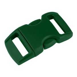 Unknown 50 - 3/8 Inch Forest Green Contoured Side Release Plastic Buckle Closeout