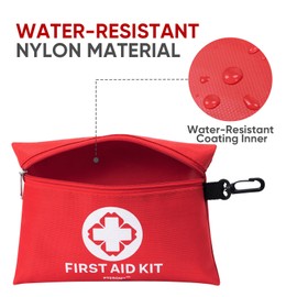 PTEROMY 150 Piece Mini First Aid Kit, Portable Small Emergency Kits Compact 1st Aid Kit for Car, Travel, Home, Camping, Outdoor, Hiking