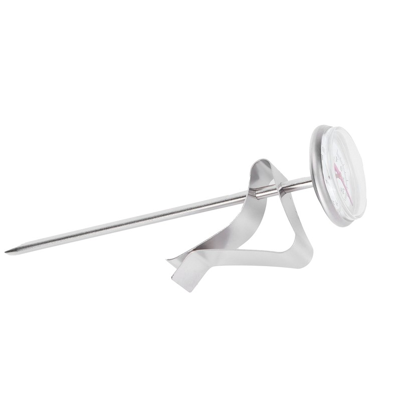 Coffee Thermometer Milk Frothing Dial Pointer Temperature Meter with Hook