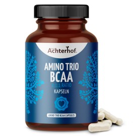 vom-Achterhof Amino Trio BCAA 150 Kapseln | mit 3 essenziellen Aminos?uren: L-Leucin, L-Isoleucin und L-Valin im Verh?ltnis 2:1:1 | vom Achterhof