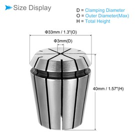 CoCud Spring Collet Chuck ER-32 Spring Collet 3mm Clamping Diameter 40Cr Steel Convenient Disassembly Chuck - (Application: C NC Engraving Machine)