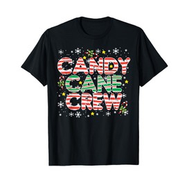 Candy Cane Crew Christmas Squad Matching Family Friends Kids T-Shirt