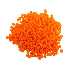 Iron Art Beads, Solid Color, 72 Colors, 1,000 Pieces, 0.2 inches (5 mm), Magic Beads Connected by Iron, Toy, Beads, Select Color, Refill Pack, Round Beads, Compatible (1) Pink Orange)