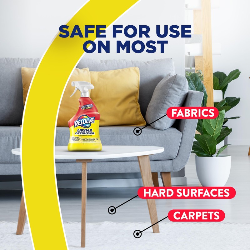 Resolve Urine Destroyer Spray – Pet Stain and Odor Remover,