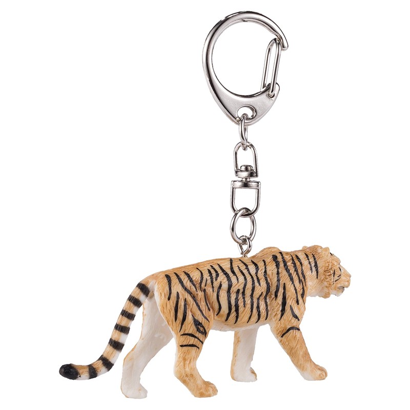 Mojo 387487 Tiger Animal Figure Keychain, Braun