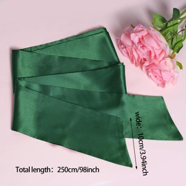 obmwang Wedding Satin Sash Belt for Special Occasion Dress Bridal Sash 4'' Wide Double Side, Army Green
