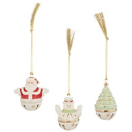 Lenox Sleigh Set of 3 Figural Bell Ornaments
