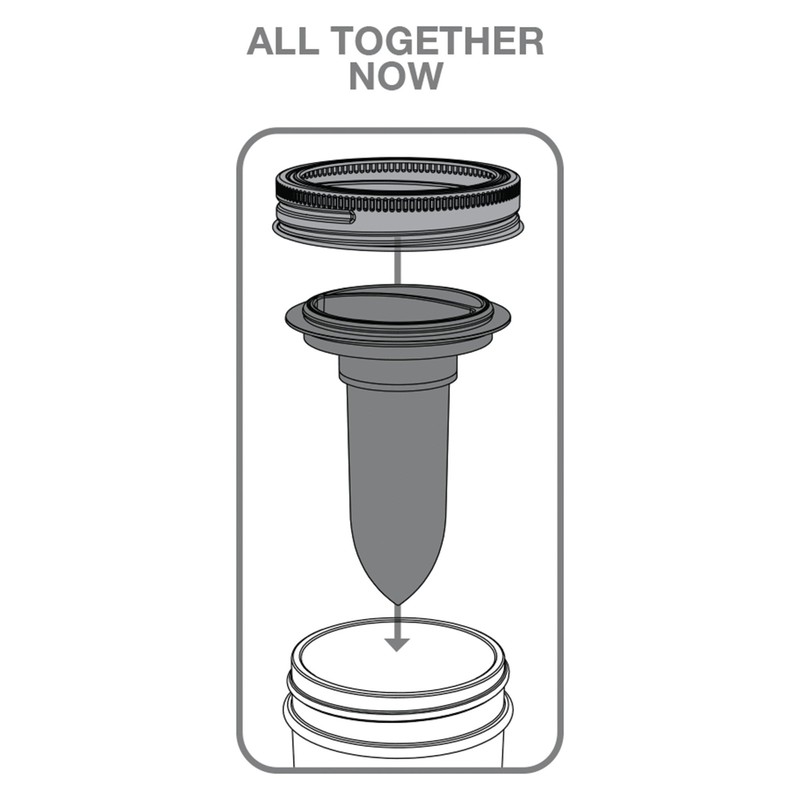 Jarware Salt and Pepper Shaker for Regular Mouth Mason Jars,