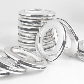 32 Pack Curtain Grommet Plastic Eyelet Rings Inner Diameter 1-9/16"(40mm) Curtain Eyelet Rings Nanoscale Low Noise Large Grommet Kit for Fabric (Bright)