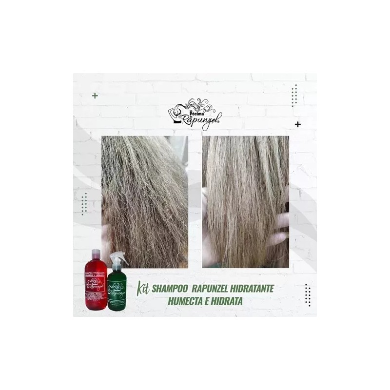 Pócima de Rapunzel. Artesanal y orgánico Kit Shampoo Hidratante +