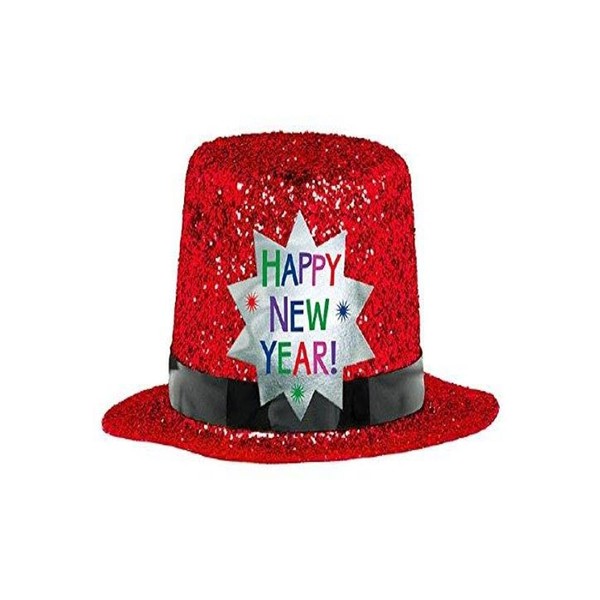 "Happy New Year" Glitter Mini Top Hat | Party Accessory