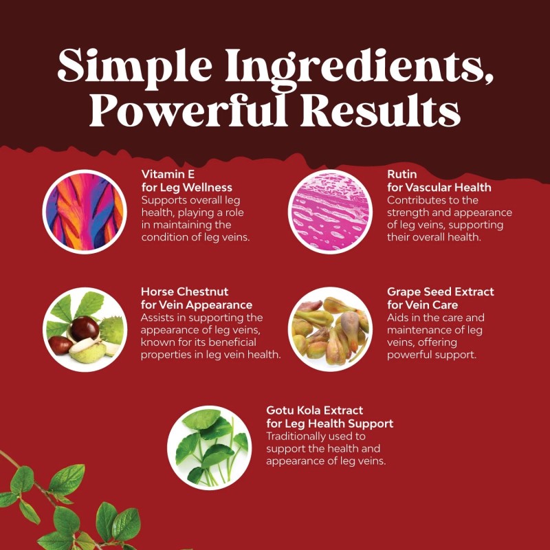 Nature's Craft Vein Support Supplements - Full Body Circulation for