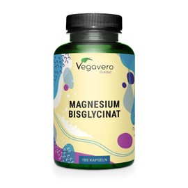 Magnesium Bisglycinate Capsules High Dose 400 mg Elementary Magn. per Day Against Fatigue Laboratory Tested & Vegan No Fillers and Additives German Production Vegavero®