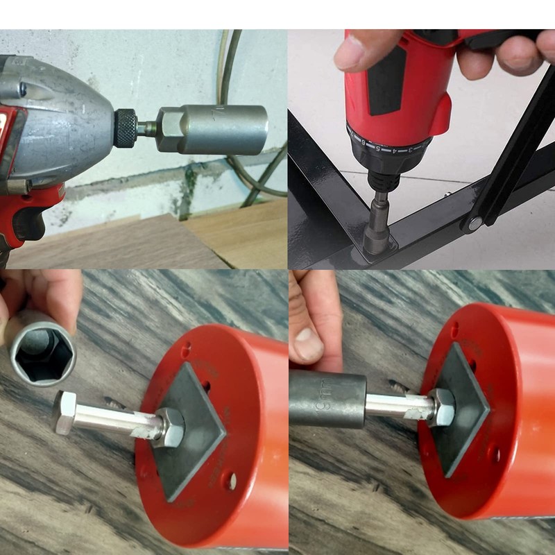 2 Pcs Screwdriver Nut Driver Bit, 11 mm Metric Hex