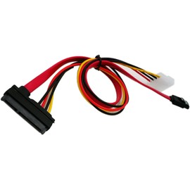 zdyCGTime 15-Inch SATA Serial ATA Data and Power Combo Cable(SATA22Pin to Data+Power)